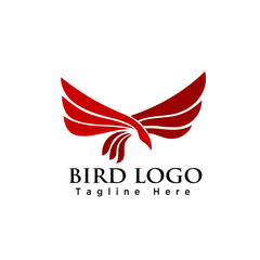 Abstract eagle flying bird logo