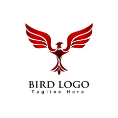 elegant eagle flying bird logo