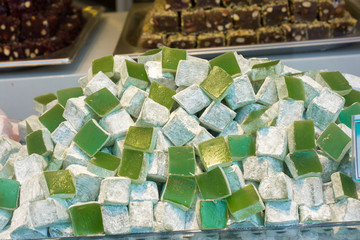 Traditional style turkish delight sweets
