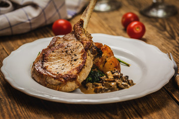 Baked pork chops or cutlet