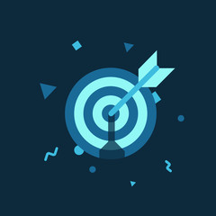 Vector illustration of a target with an arrow