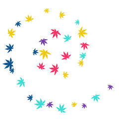 Cute vegetative pattern with simple small leaves for a greeting card or poster. Vector background for spring or summer design