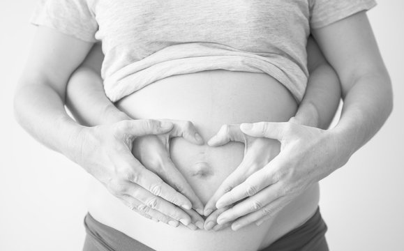 Pregnant woman with husband