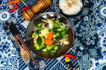 Handmade cauliflower vegetables on table