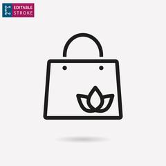 Ecology line vector icon. Editable stroke.