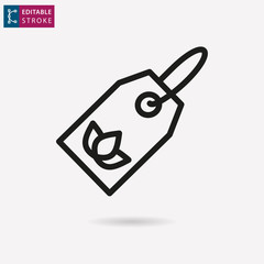 Ecology line vector icon. Editable stroke.