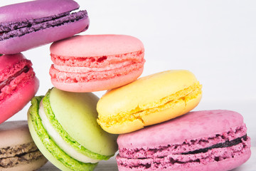 large triangular mountain of cookies macaron