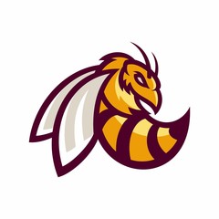 Animal Head - Bee - vector logo/icon illustration mascot