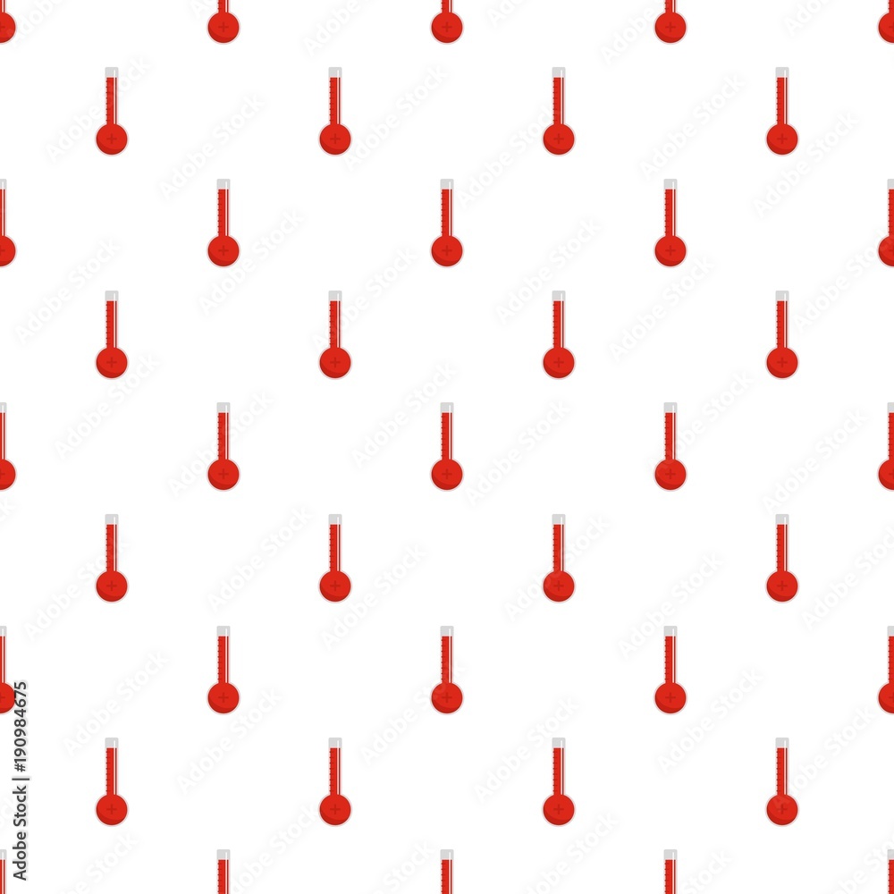 Poster thermometer warmly pattern seamless in flat style for any design