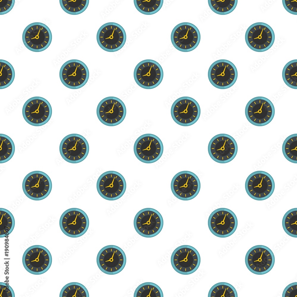 Poster clock pattern seamless in flat style for any design