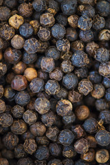 Closeup of black pepper texture