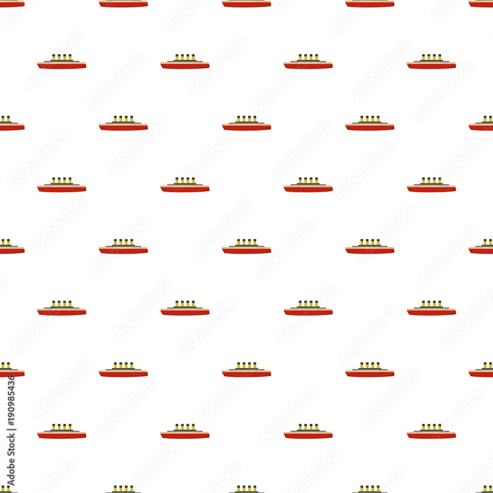 Poster ship retro pattern seamless in flat style for any design