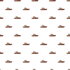 Yacht ocean pattern seamless in flat style for any design