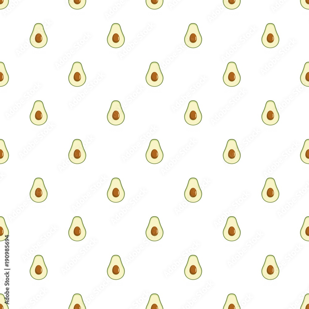 Poster avocado pattern seamless in flat style for any design