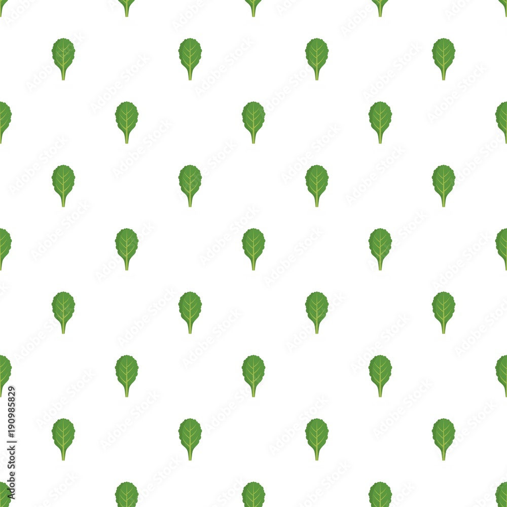 Poster spinach pattern seamless in flat style for any design