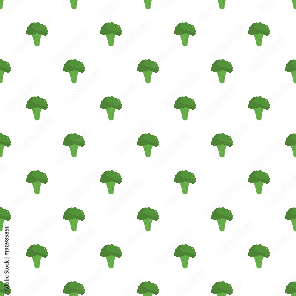 Poster broccoli pattern seamless in flat style for any design