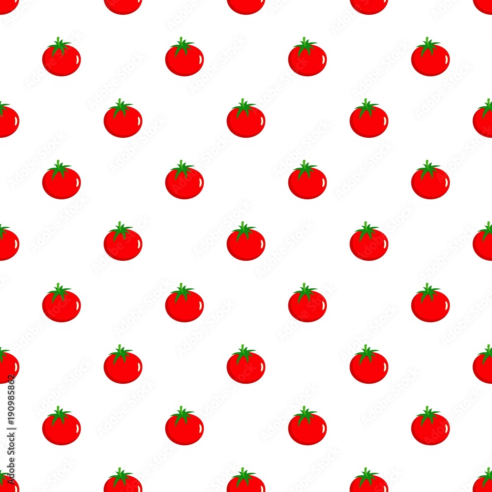 Poster tomato pattern seamless in flat style for any design