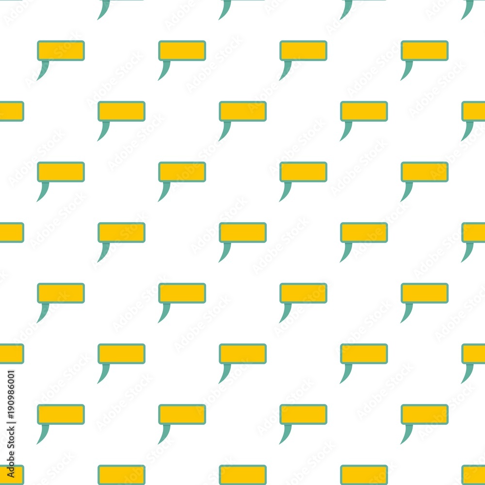 Poster speech bubble pattern seamless in flat style for any design