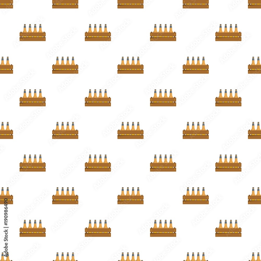 Poster beer crate pattern seamless in flat style for any design