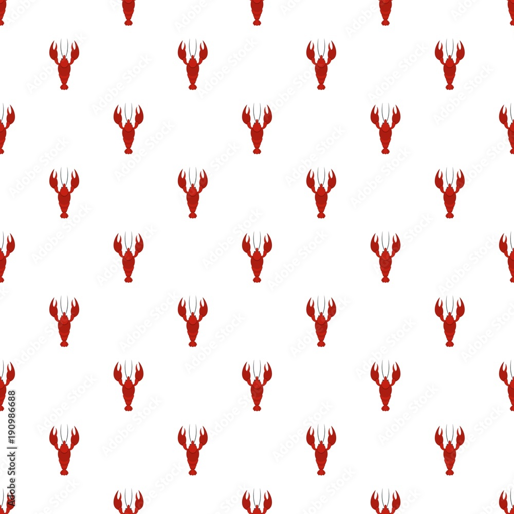 Poster lobster pattern seamless in flat style for any design