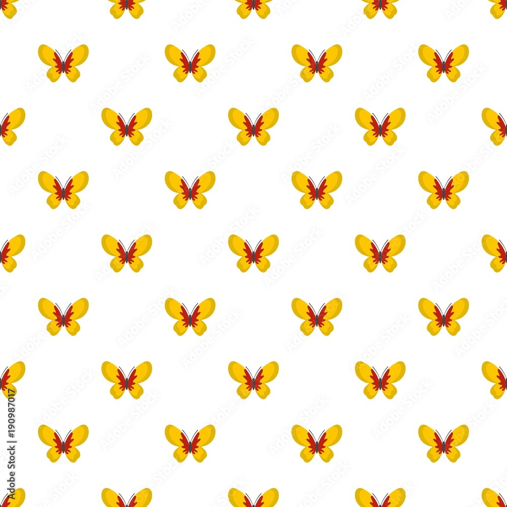 Poster beautiful butterfly pattern seamless in flat style for any design