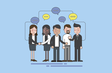Illustration of business people