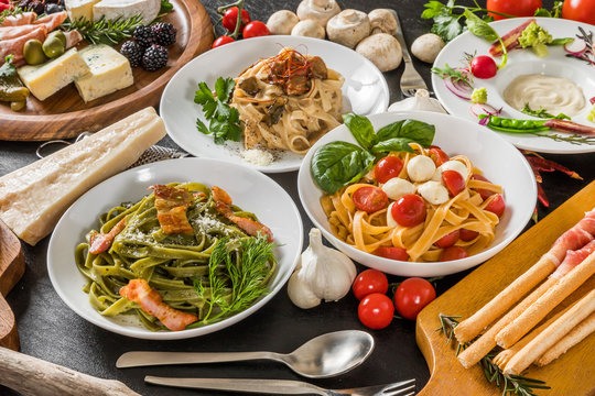 イタリアンパスタ　Fettuccine pasta Italian cuisine