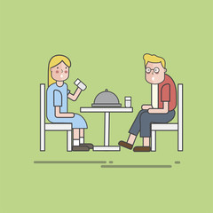 Illustration of restuarant