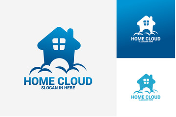 Home Cloud Logo Template Design Vector, Emblem, Design Concept, Creative Symbol, Icon