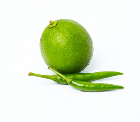 Green lime and chili