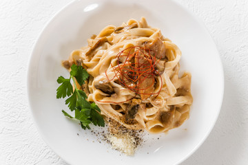 イタリアンパスタ　Fettuccine pasta Italian cuisine