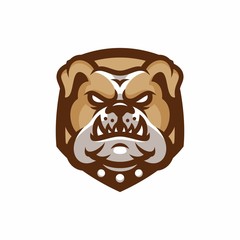 Animal Head - Bulldog - vector logo/icon illustration mascot