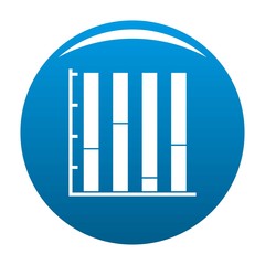 New chart icon vector blue circle isolated on white background 