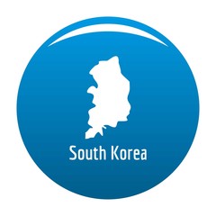 South Korea map in black. Simple illustration of South Korea map vector isolated on white background