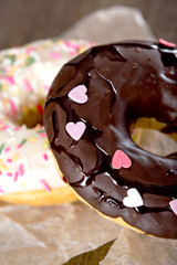 Donuts on craft paper