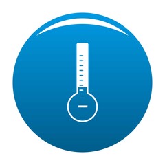 Thermometer cold icon vector blue circle isolated on white background 