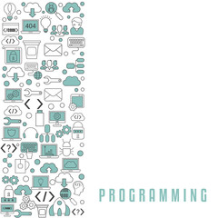 Fototapeta na wymiar Coding and programming background.