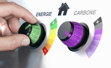 Bâtiment à énergie positive et réduction carbone, Augmenter l'efficacité énergétique des habitations et réduire les émissions de CO2, E+C- - obrazy, fototapety, plakaty