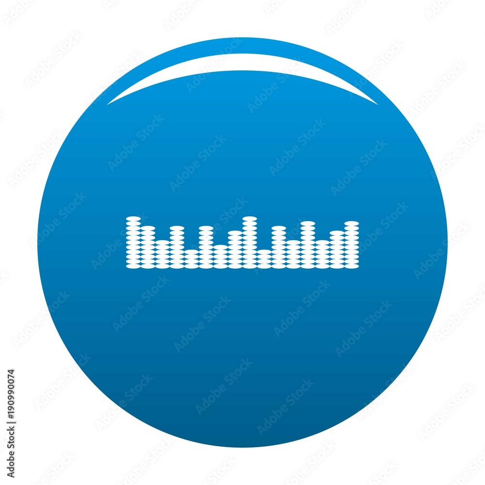 Wall mural equalizer music icon vector blue circle isolated on white background