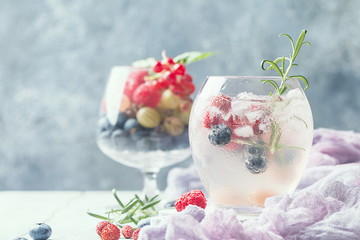 Detox fruit infused flavored water.