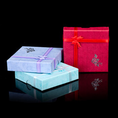 jewelry box bracelet female glass crystall elements black background beautiful elegant multicolored...