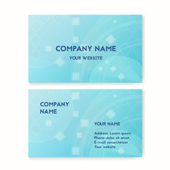 Business card blue. Clean air vector illustration. The concept of environmental protection.