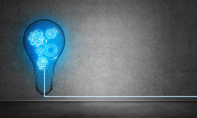 Concept of lightbulb as symbol of new idea.