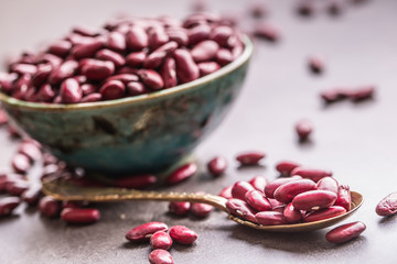 Red beans. Red beans in bowl on table