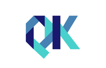 QK Ribbon Letter Logo