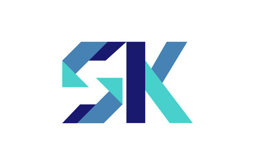 SK Ribbon Letter Logo