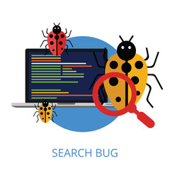 Searching for bugs Concept