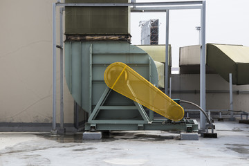 Yellow safety guard motor of air blower