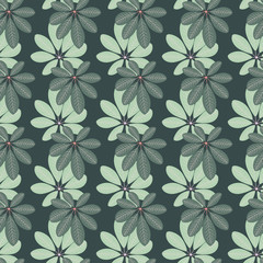 leafy seamless pattern