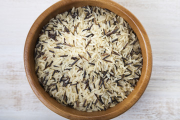 Mix of different varieties of rice